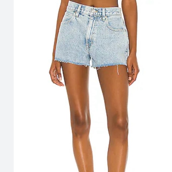 SLVRLAKE Premium Denim Women's Shorts Farrah in Time Worn Size 27 Cut Off Fray - Picture 1 of 11